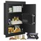 Black Steel Wall-Mounted Digital Safe Box with Dual Access and Theft Protection
